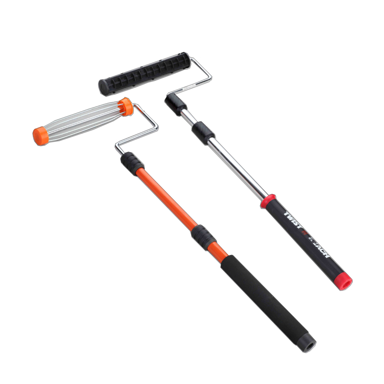 Outils à main de peinture de qualité supérieure Cadre de rouleau en aluminium extensible à dégagement rapide avec poignée souple en EVA