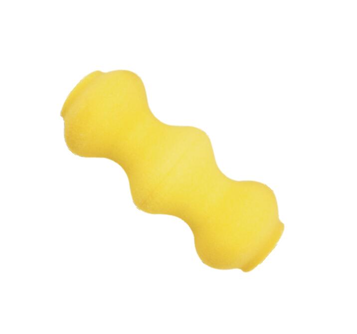 Rouleau d'éponge de courge ondulée de couverture de rouleau de mousse jaune à haute densité