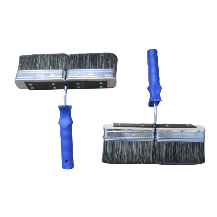 Brosse de peinture à double tête robuste pour outils de peintre Brosse de plafond en fibres synthétiques de grande taille