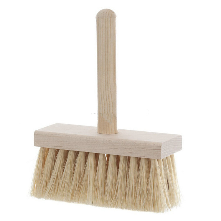 Brosse à plafond de haute qualité avec manche en bois pur Brosse de nettoyage